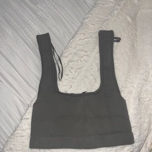 Zara grey crop tank